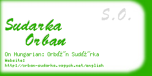 sudarka orban business card